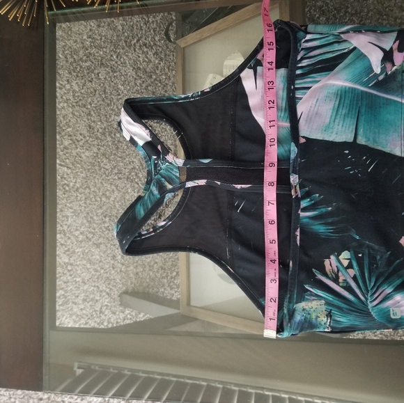 Fabletics Bra Top Leaves Print Workout Crop Sports - Picture 2 of 4